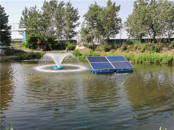 太陽能噴泉曝氣機